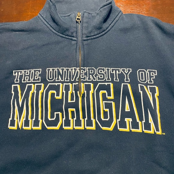 Vintage University Of Michigan Wolverines NCAA Sweatshirt Hooded Jansport Sz XL - Picture 2 of 7